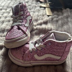 Vans Sparkly Pink Kids High-Top Sneakers